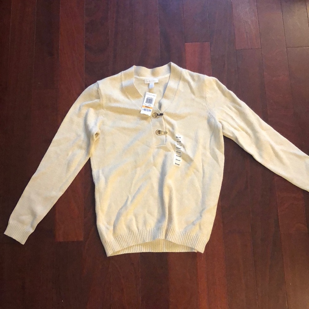 Gold and Cream Cozy Sweater